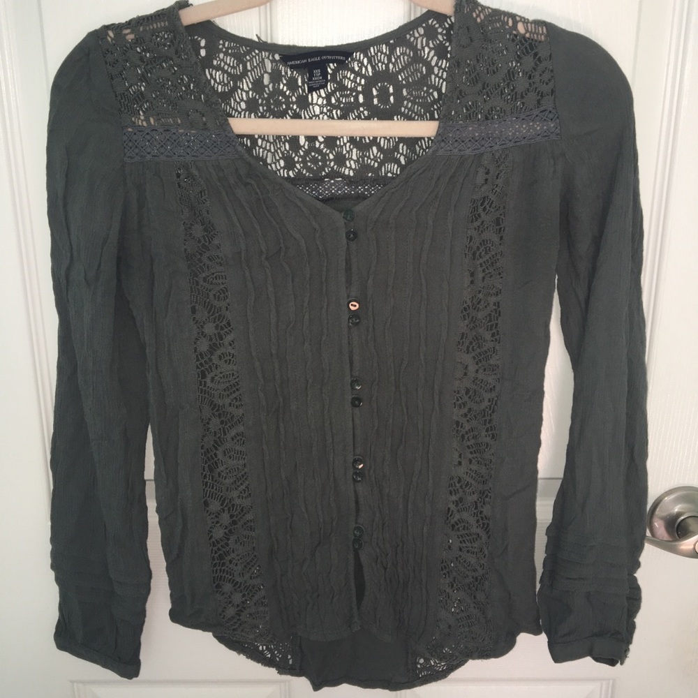 Lace Buttoned Blouse